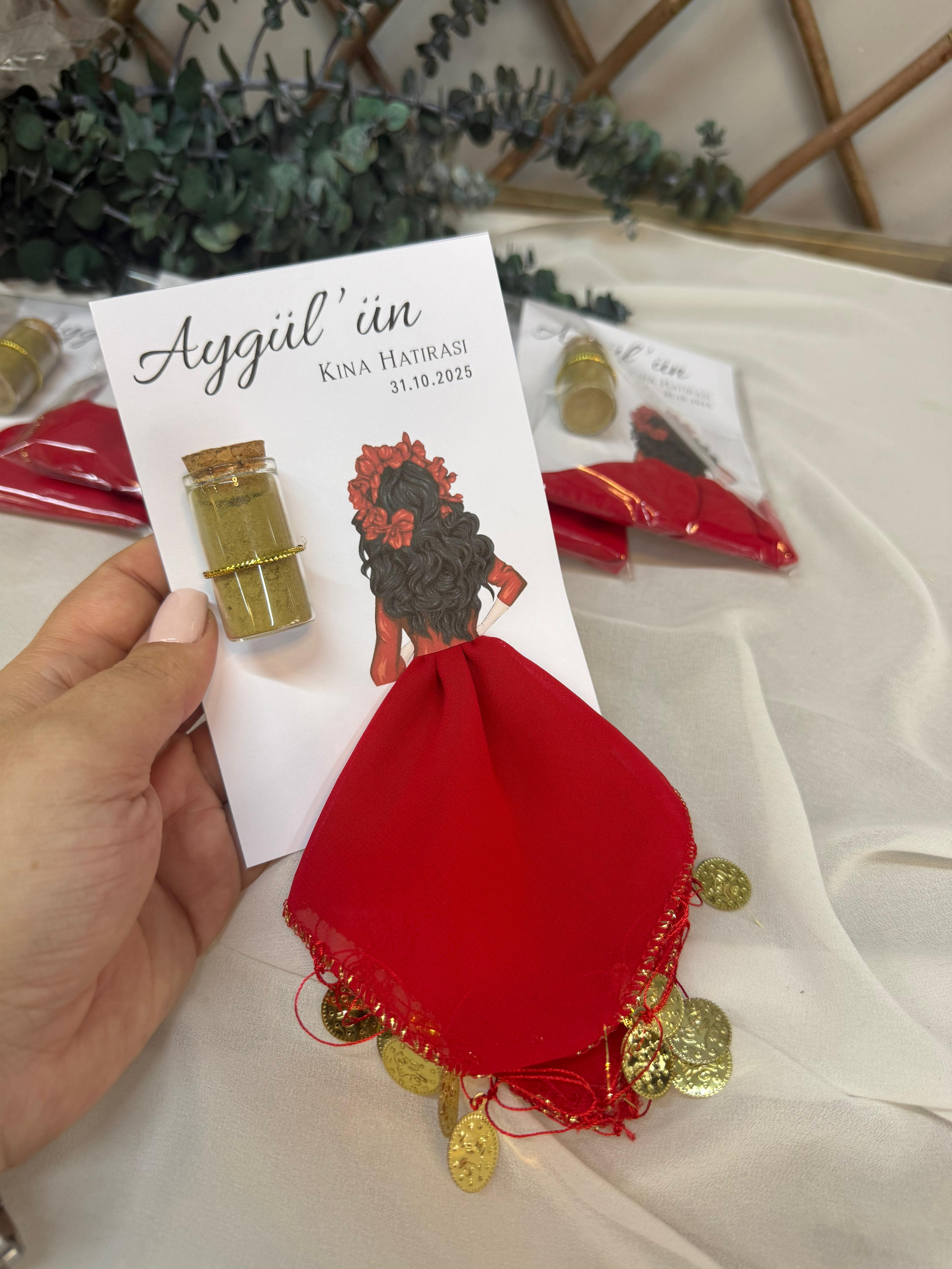 Kartlı Mendil ve Kına Tüpü