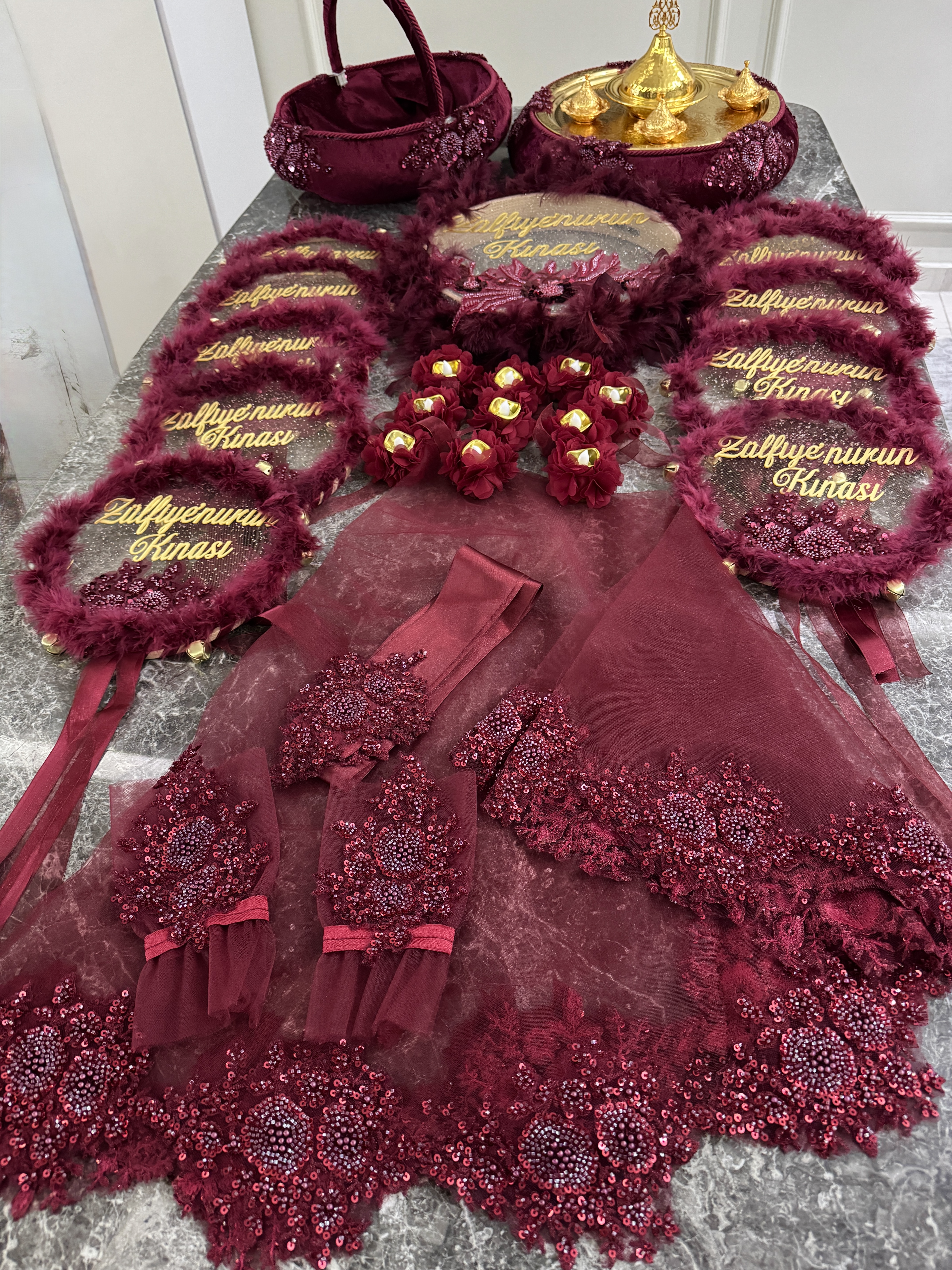 Bordo Kına Seti-Henna Nght